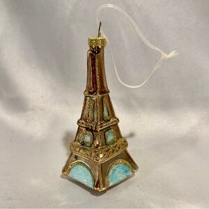 Vintage Eiffel Tower Blown Glass Ornament